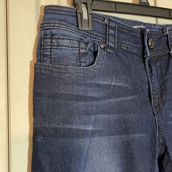 Seven7 Dark Wash Skinny Jeans Sequin Pockets 10 - Picture 5 of 16